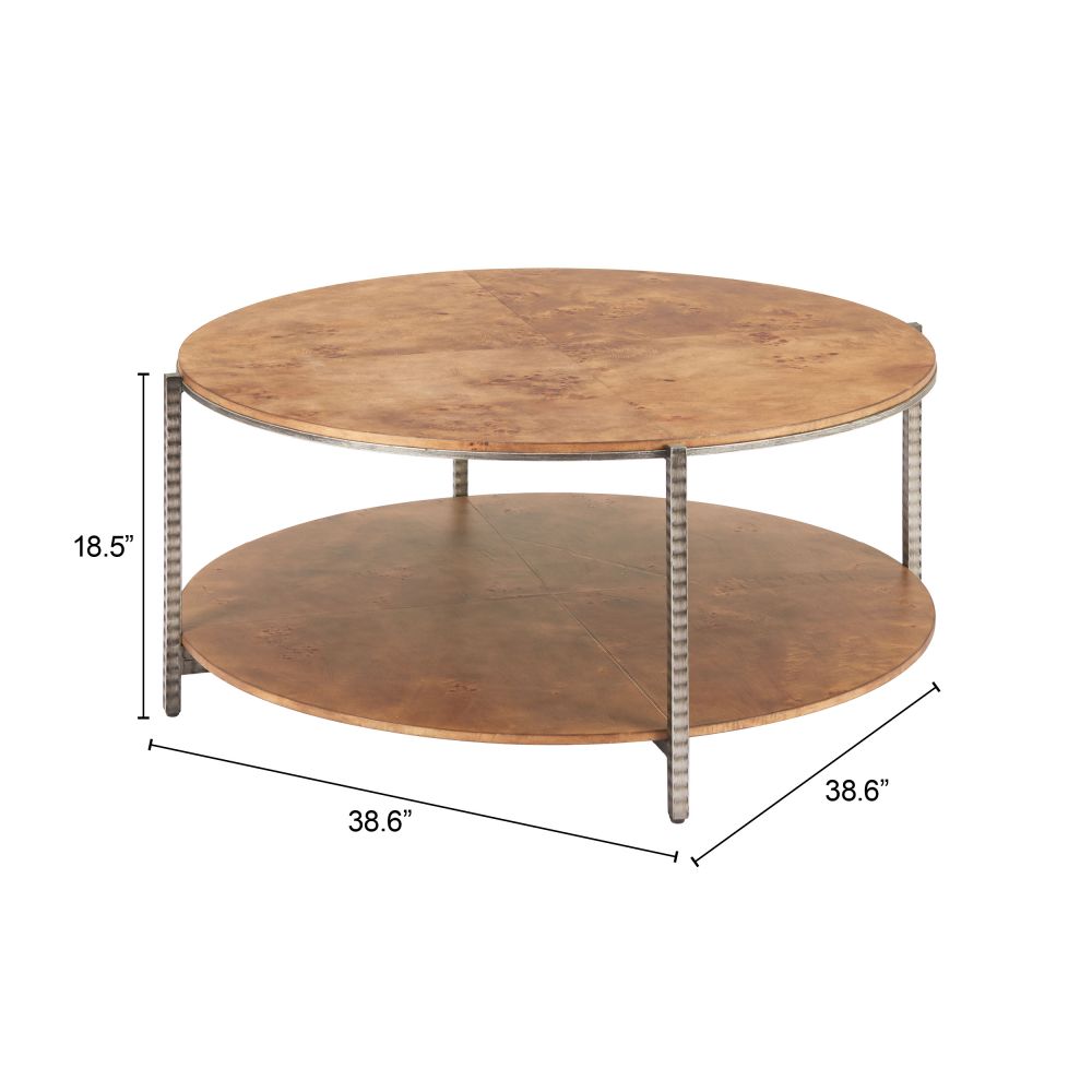 Adna Wood Top Brown Coffee Table