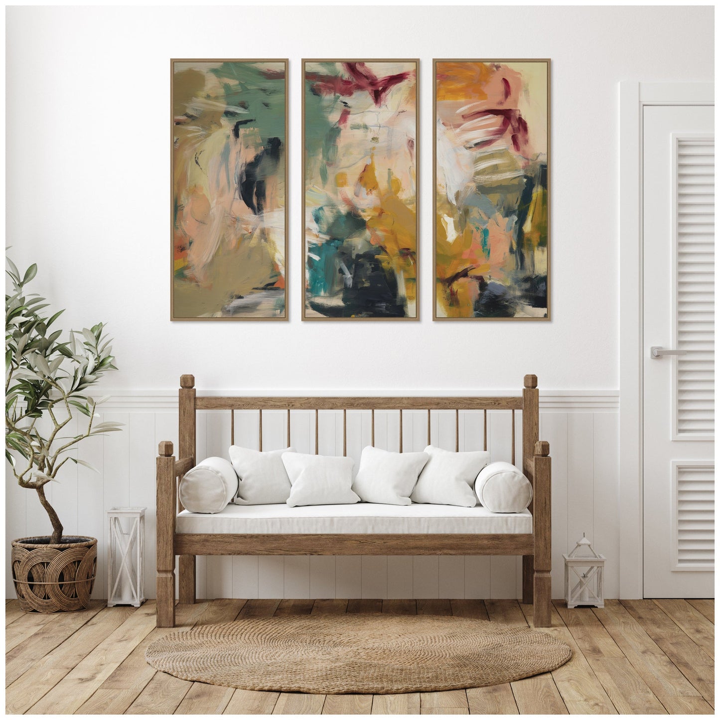 Painted Storm No. 2 Panel 3 Piece Framed Canvas Wall Art Set by Amy Lighthall