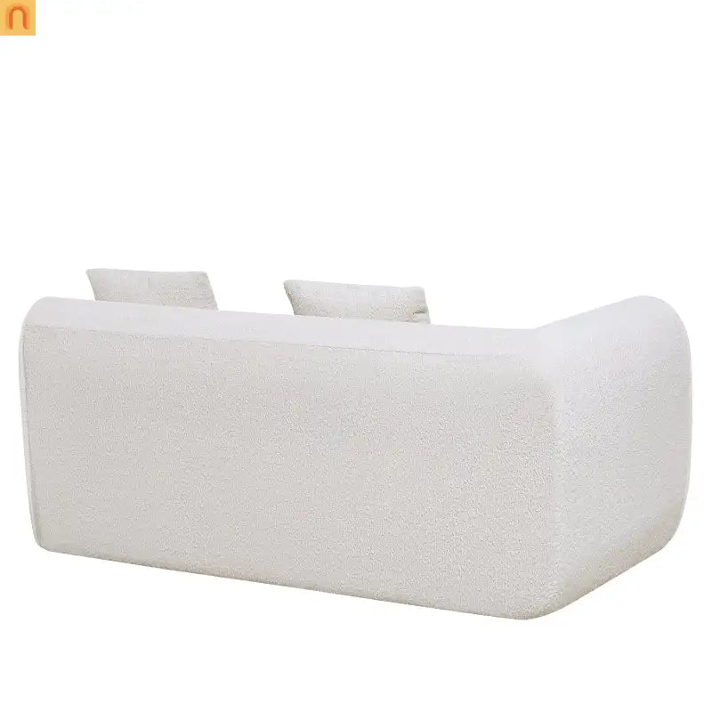 Sectional Sofa Curved L-Shape High-Density Foam Almond 4 Seat 110 In