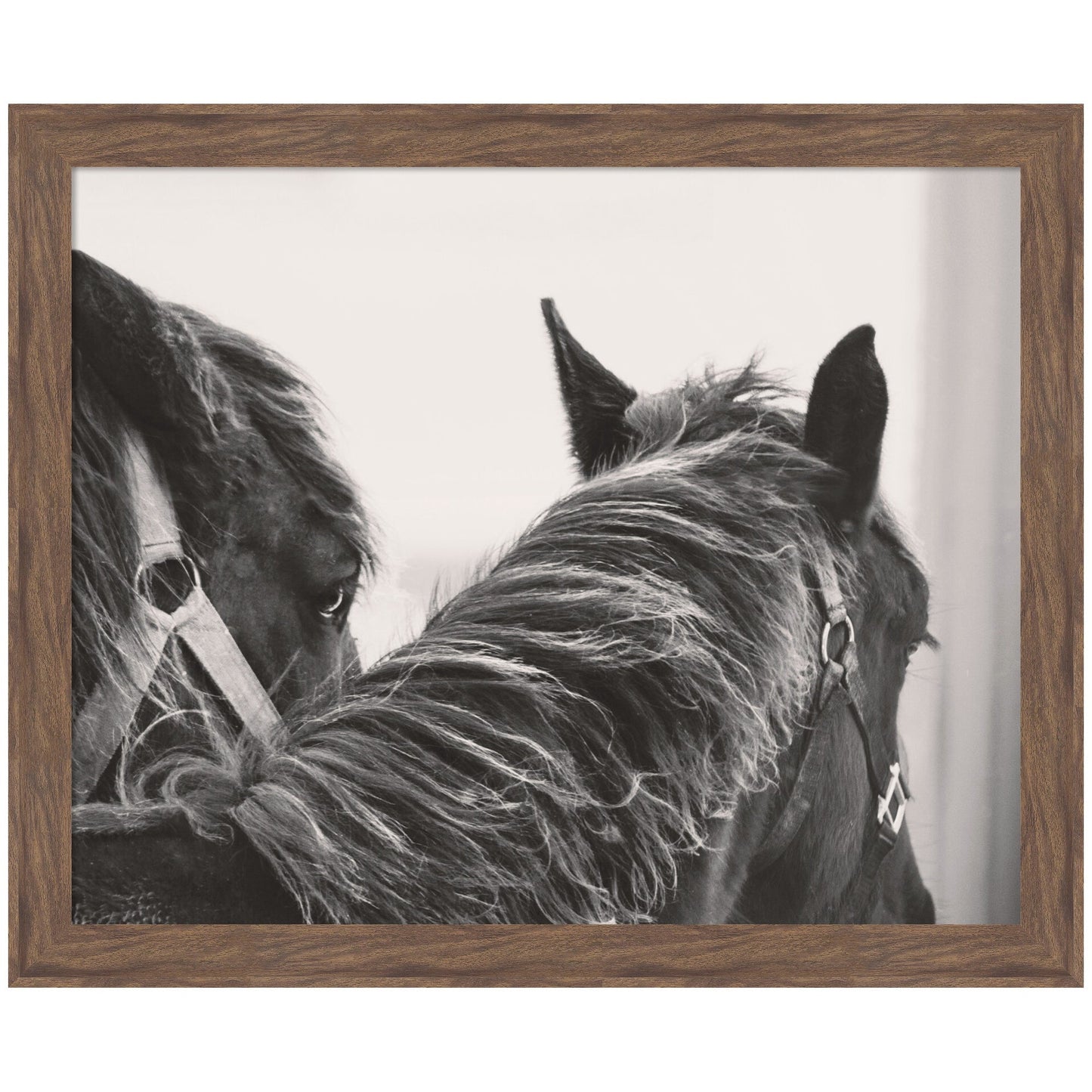 Black Horses by Emiko and Mark Franzen F2 Images Framed Wall Art Print