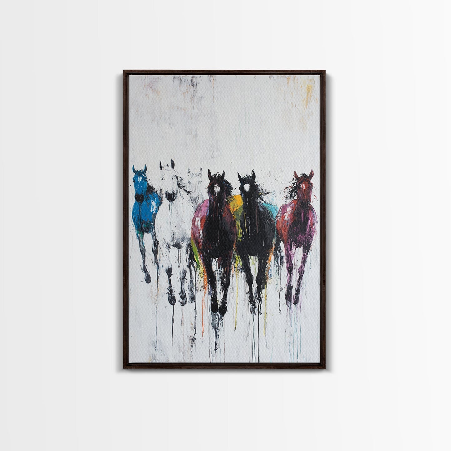 Modern Cowgirl, Western Fashion, Framed Canvas Print, black cowgirl painting, pink abstract art, light pink wall art, bold color art, gift idea for her