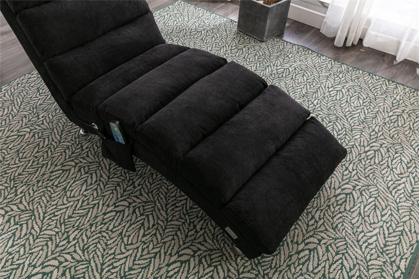 Luxury Upholstered Chaise Lounge, Vibration Relaxation, Fixed Back Recliner