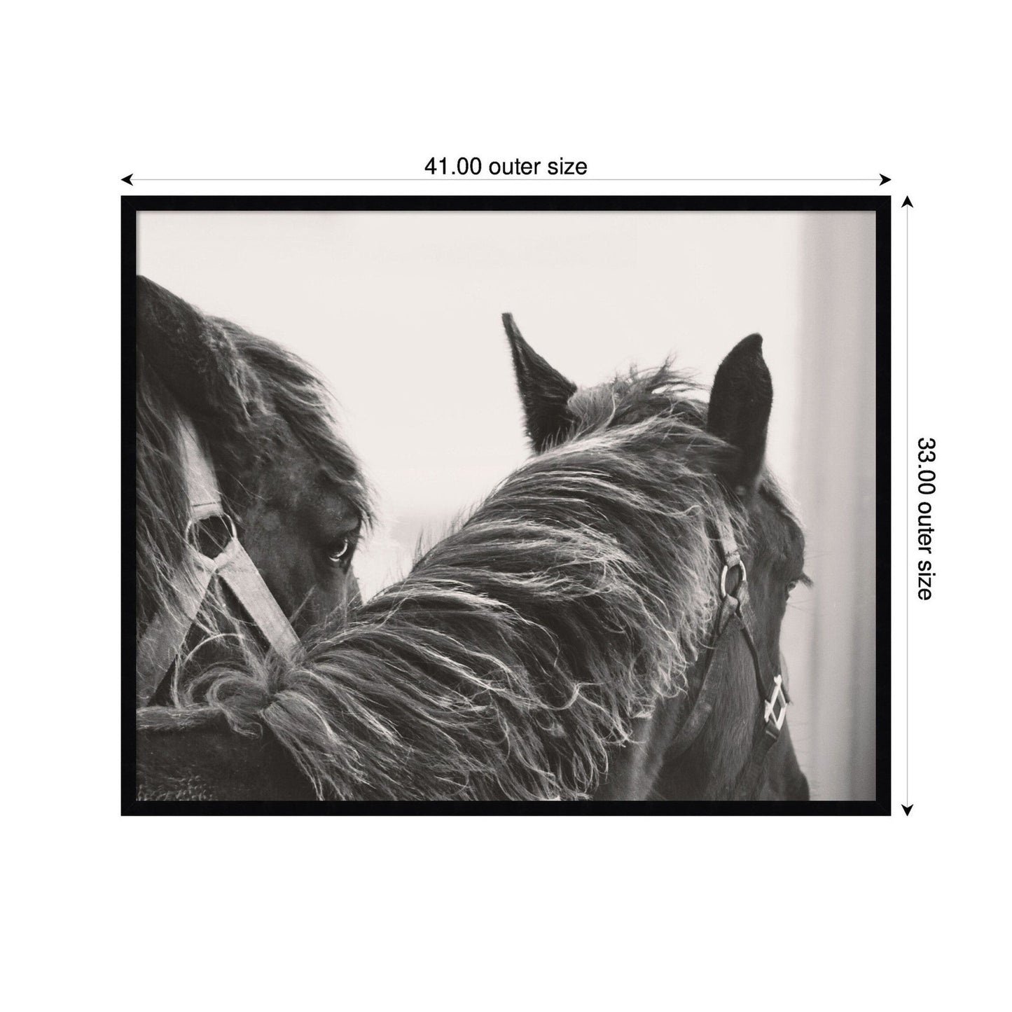 Black Horses by Emiko and Mark Franzen F2 Images Framed Wall Art Print