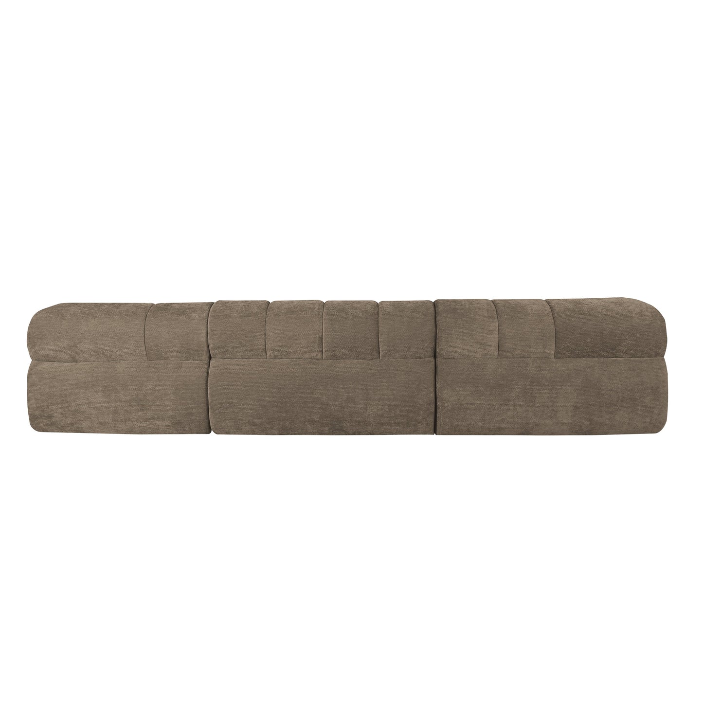 Sectional Sofa L-Shape High-Density Foam Espresso 4 Seat 122 In