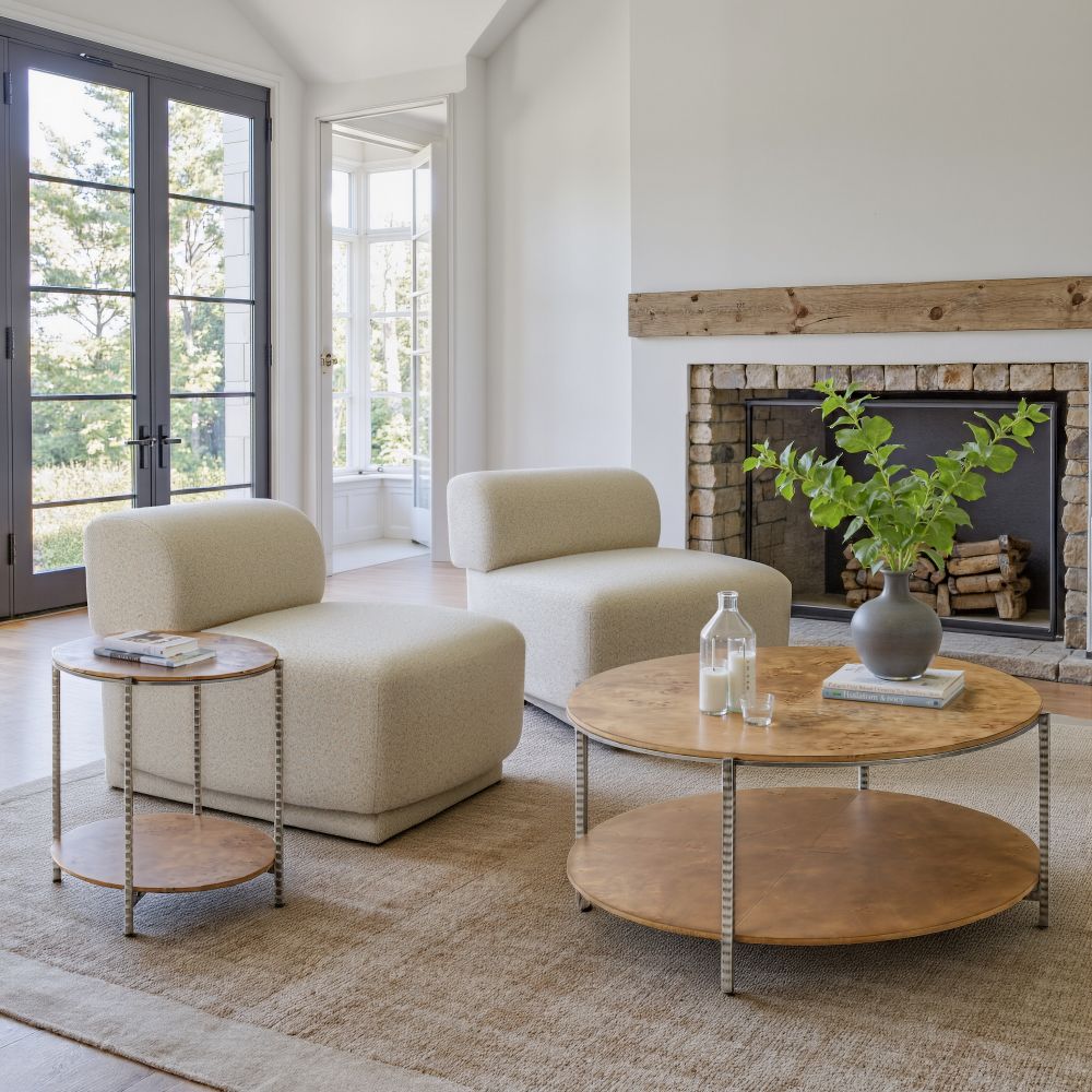 Adna Wood Top Brown Coffee Table