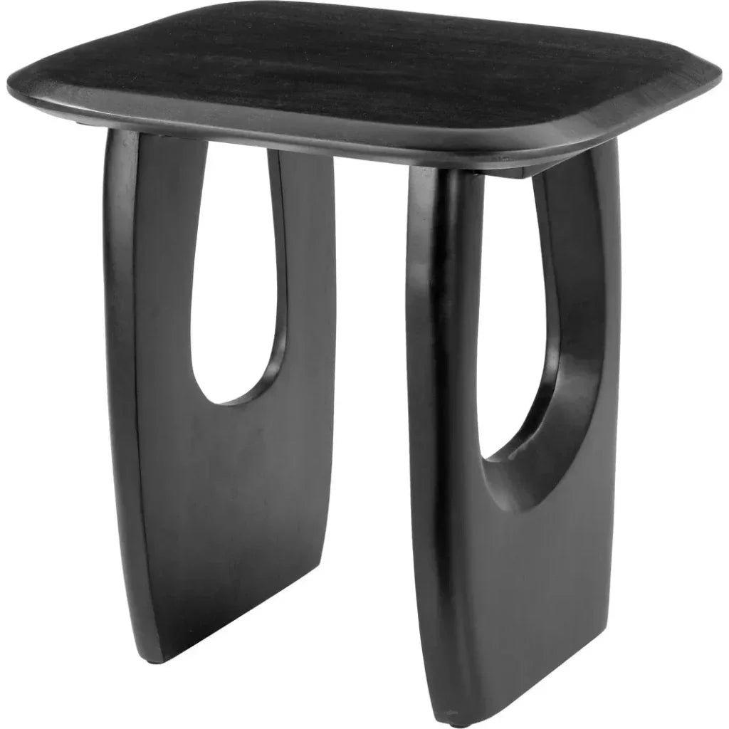 Arasan Wood Black Rectangular Accent Table