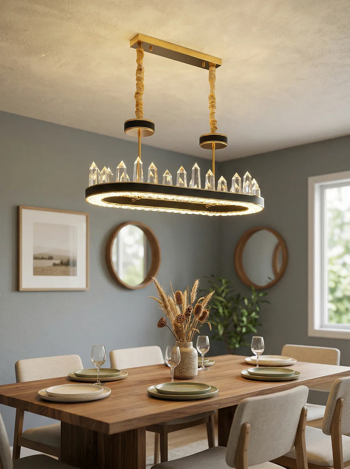 Argus Round Crystal Chandelier