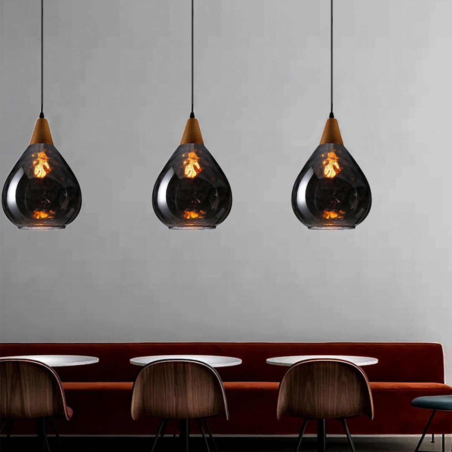 Besnier Rippled Glass Pendant Light