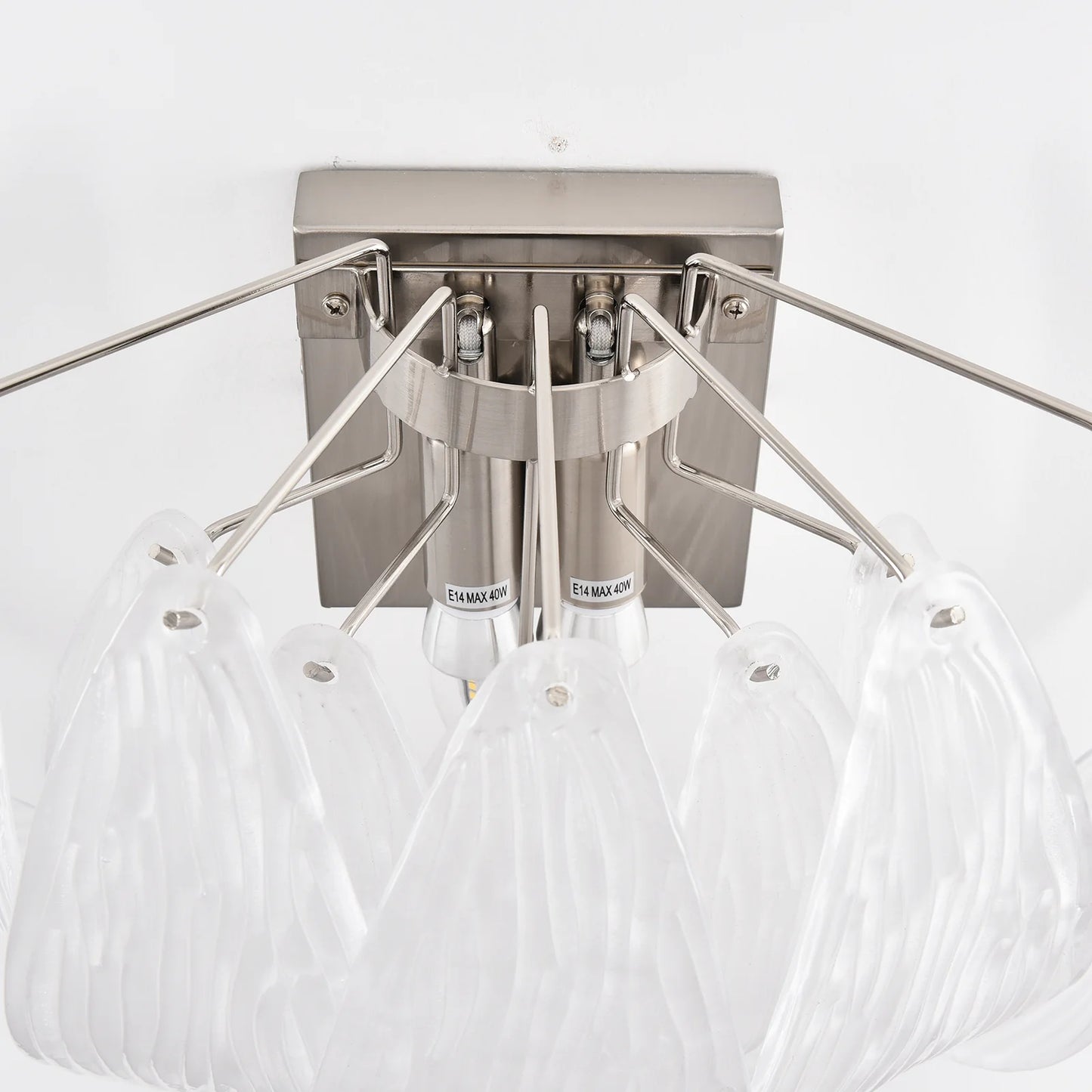 Frosted Petal Glass Wall Light