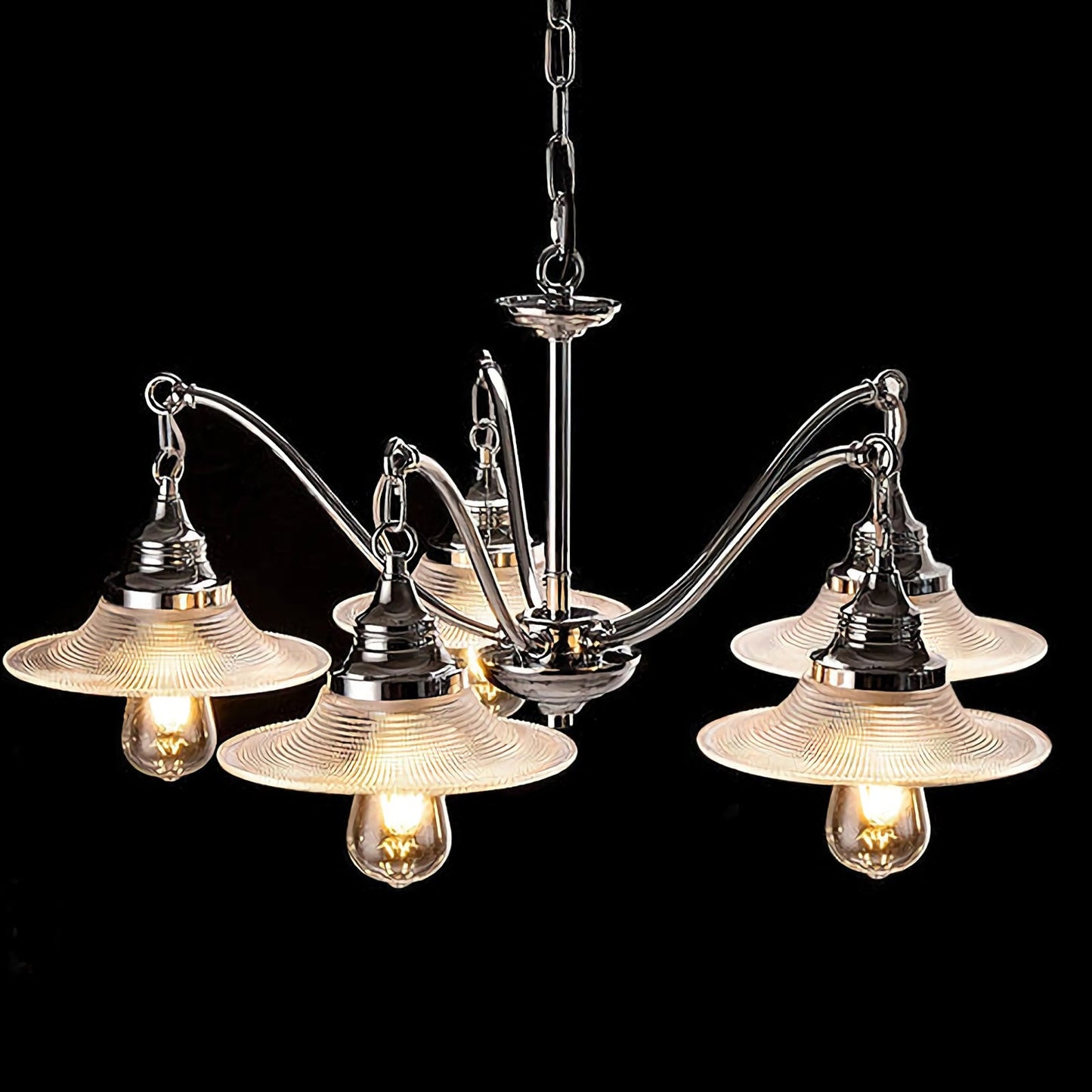 Farmhouse Glass Chandelier