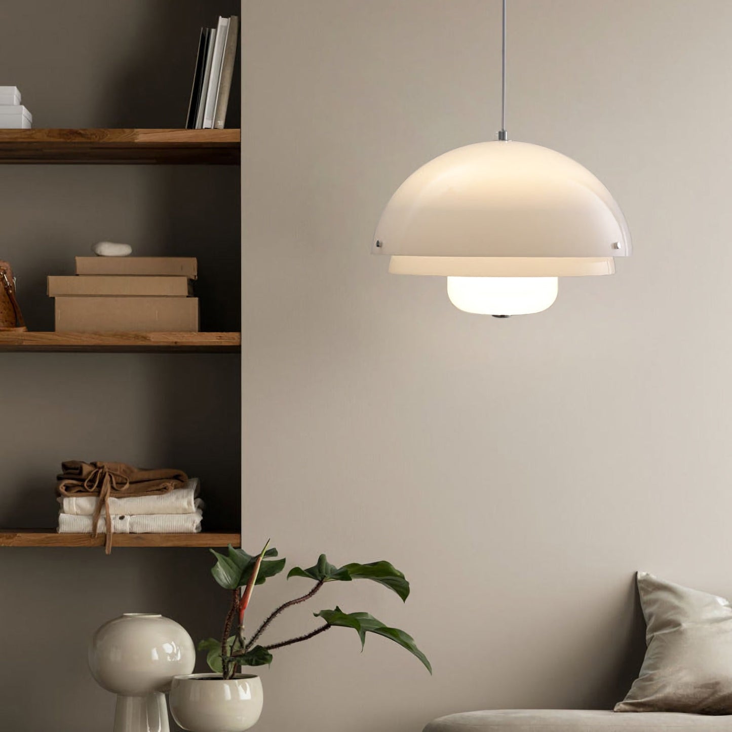 Modern Milk White Layer Pendant Lamp