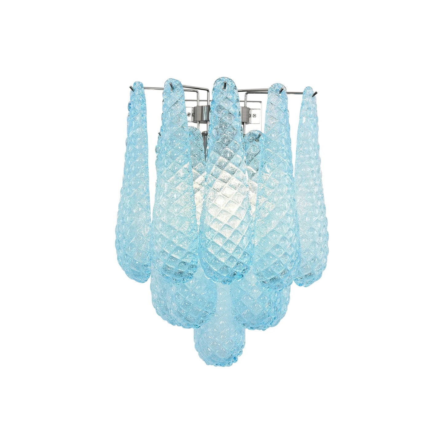 Murano Petals Glass Blue Wall Light