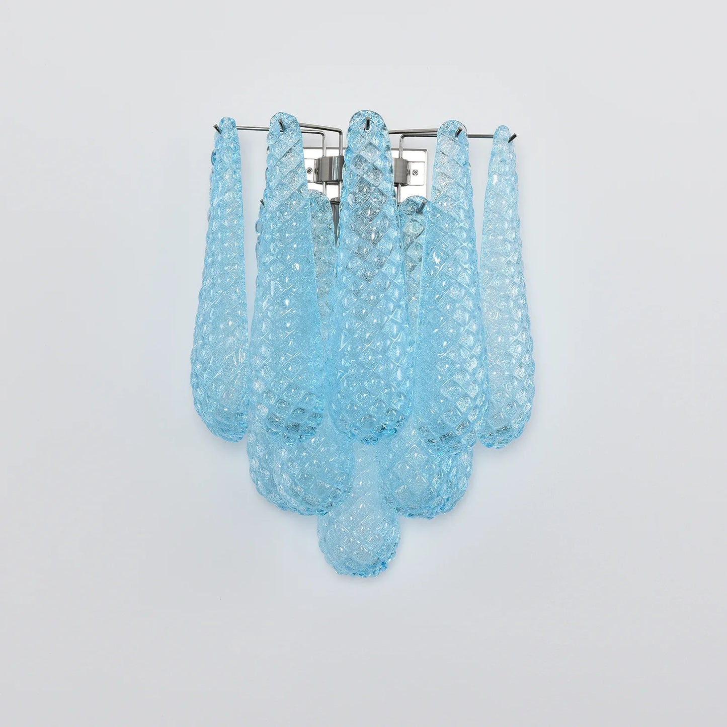Murano Petals Glass Blue Wall Light