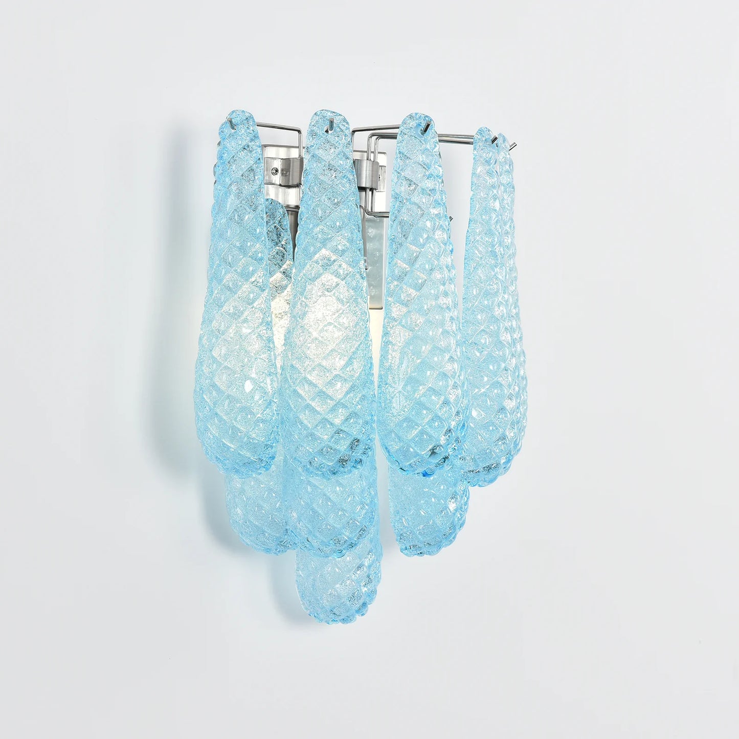Murano Petals Glass Blue Wall Light
