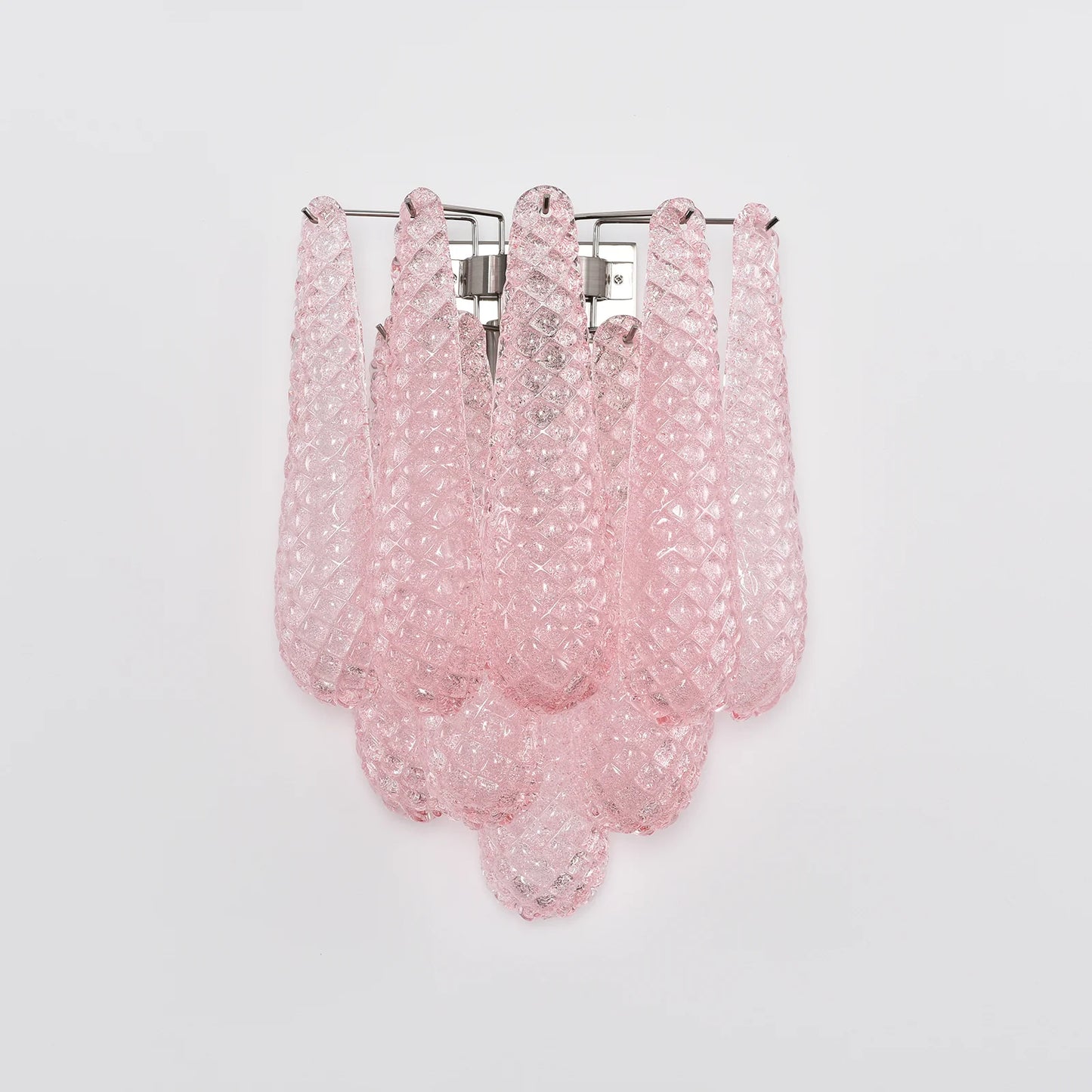 Murano Petals Glass Pink Wall Light