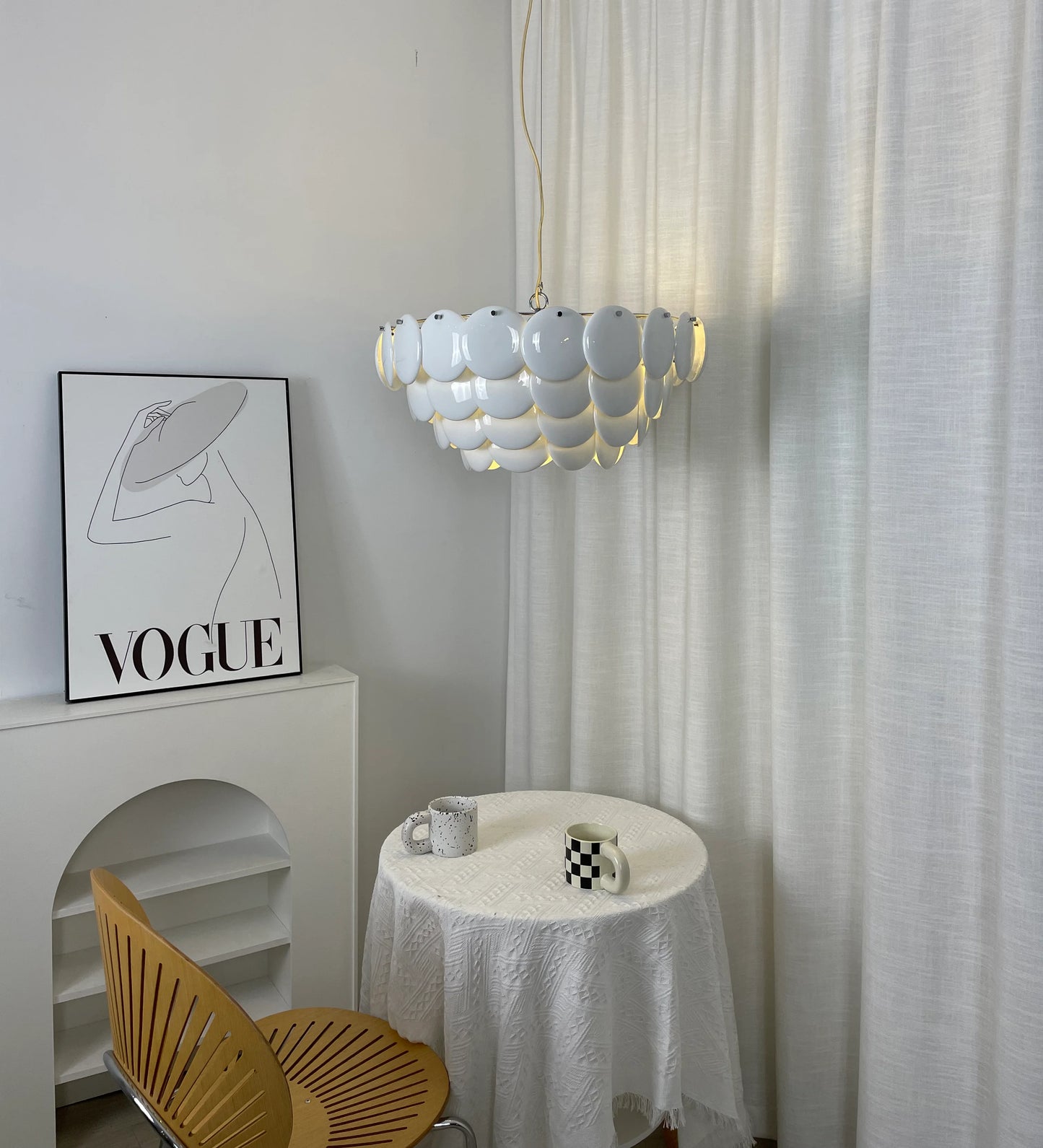 Pembridge White Ceramic Chandelier