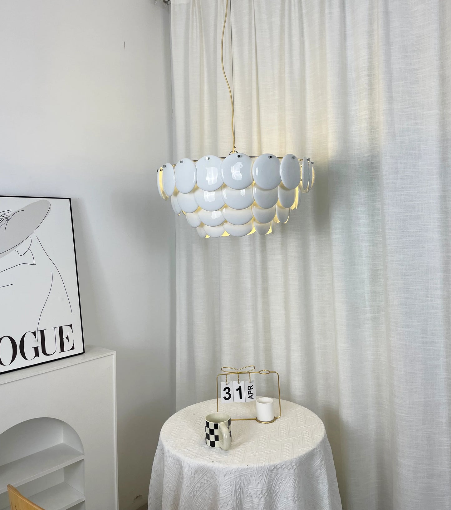 Pembridge White Ceramic Chandelier