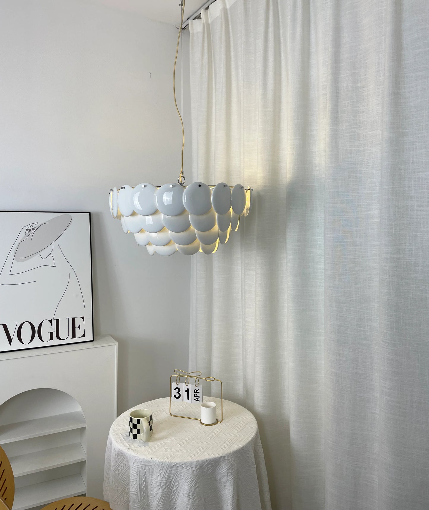Pembridge White Ceramic Chandelier