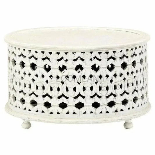 Tyrenna Drum Style Round Coffee Table