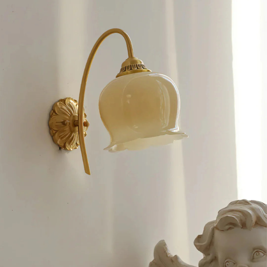 Valley Flower Brass Wall Lamp