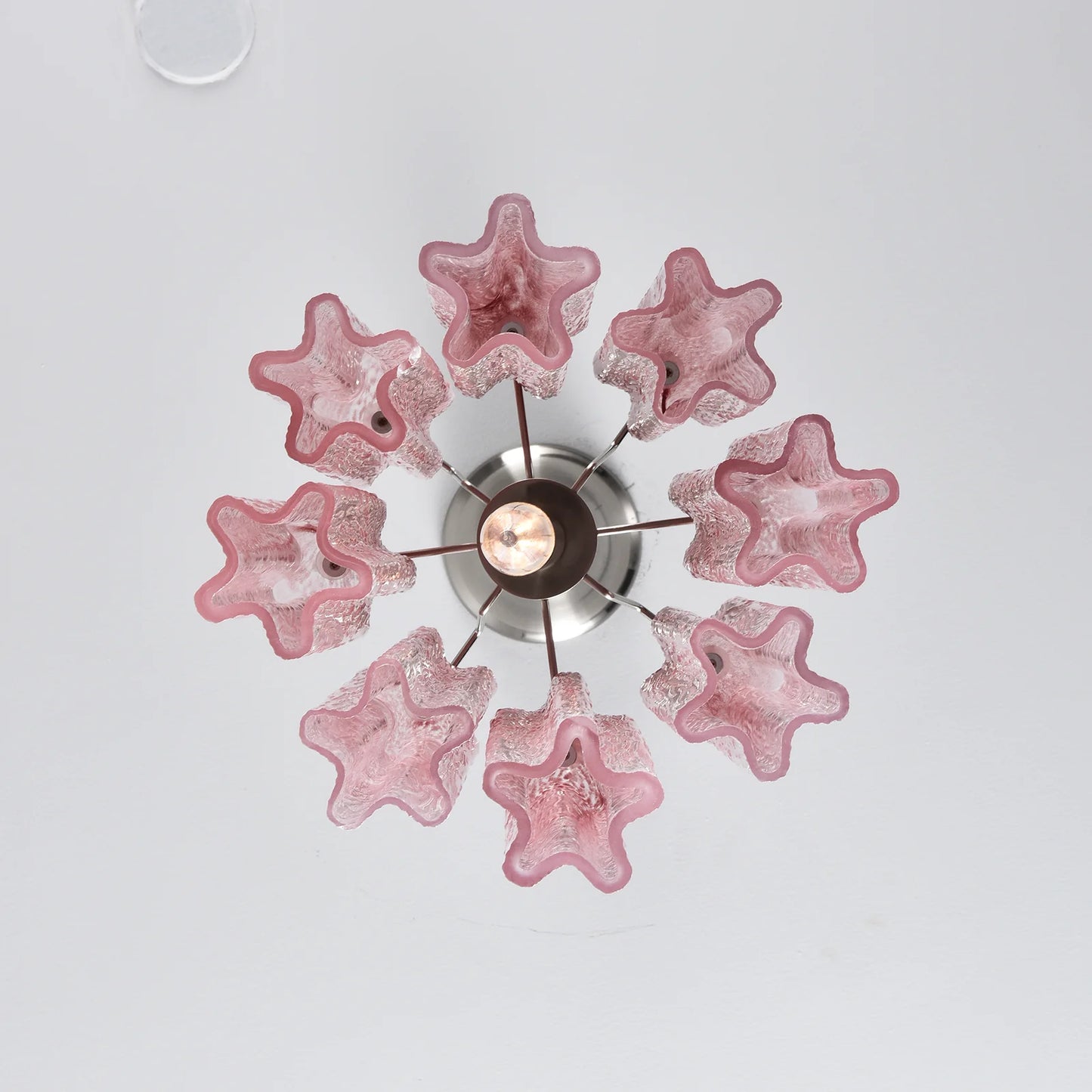 Vintage Gradient Red Murano Chandelier