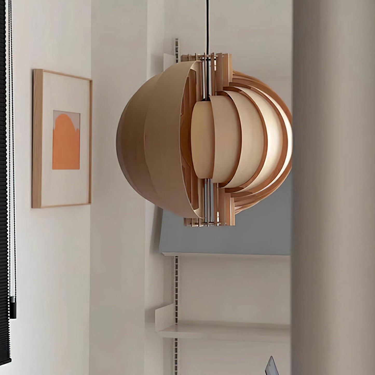 Wooden Lantern Pendant Lamp