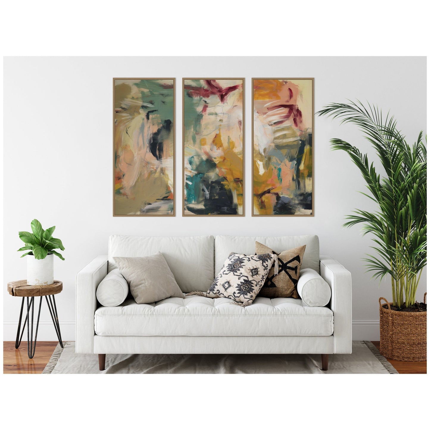 Painted Storm No. 2 Panel 3 Piece Framed Canvas Wall Art Set by Amy Lighthall
