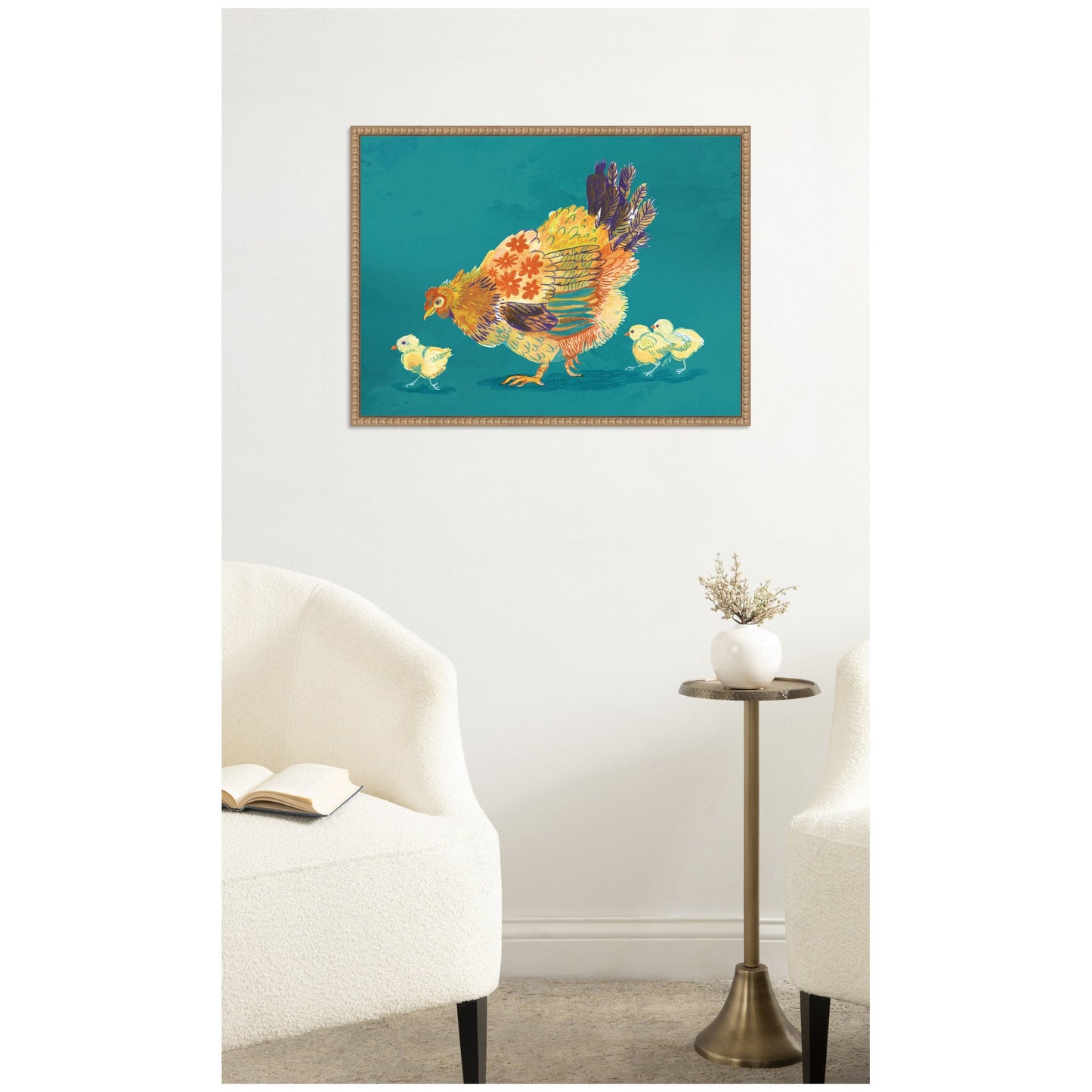 Mother Hen by Lucia Gianello Framed Canvas Wall Art Print