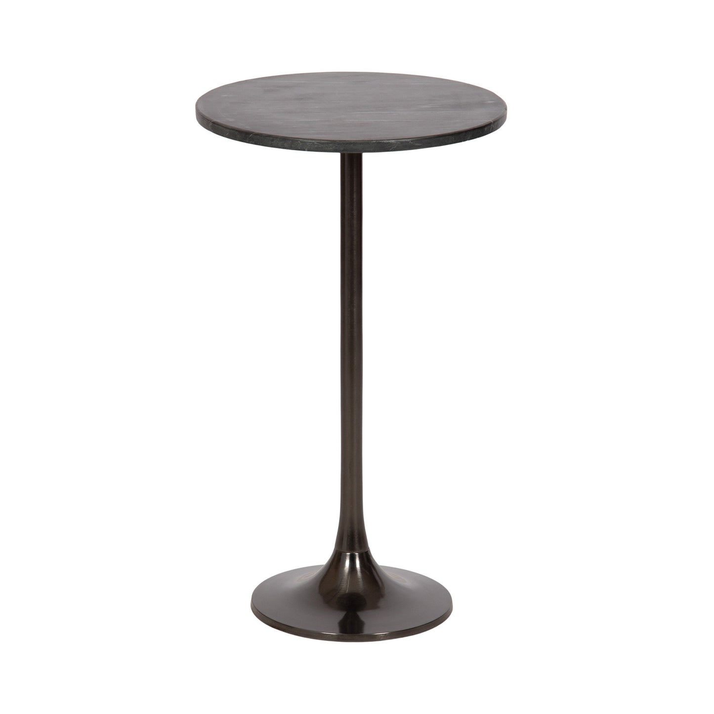 Baronet Round Marble and Metal Table