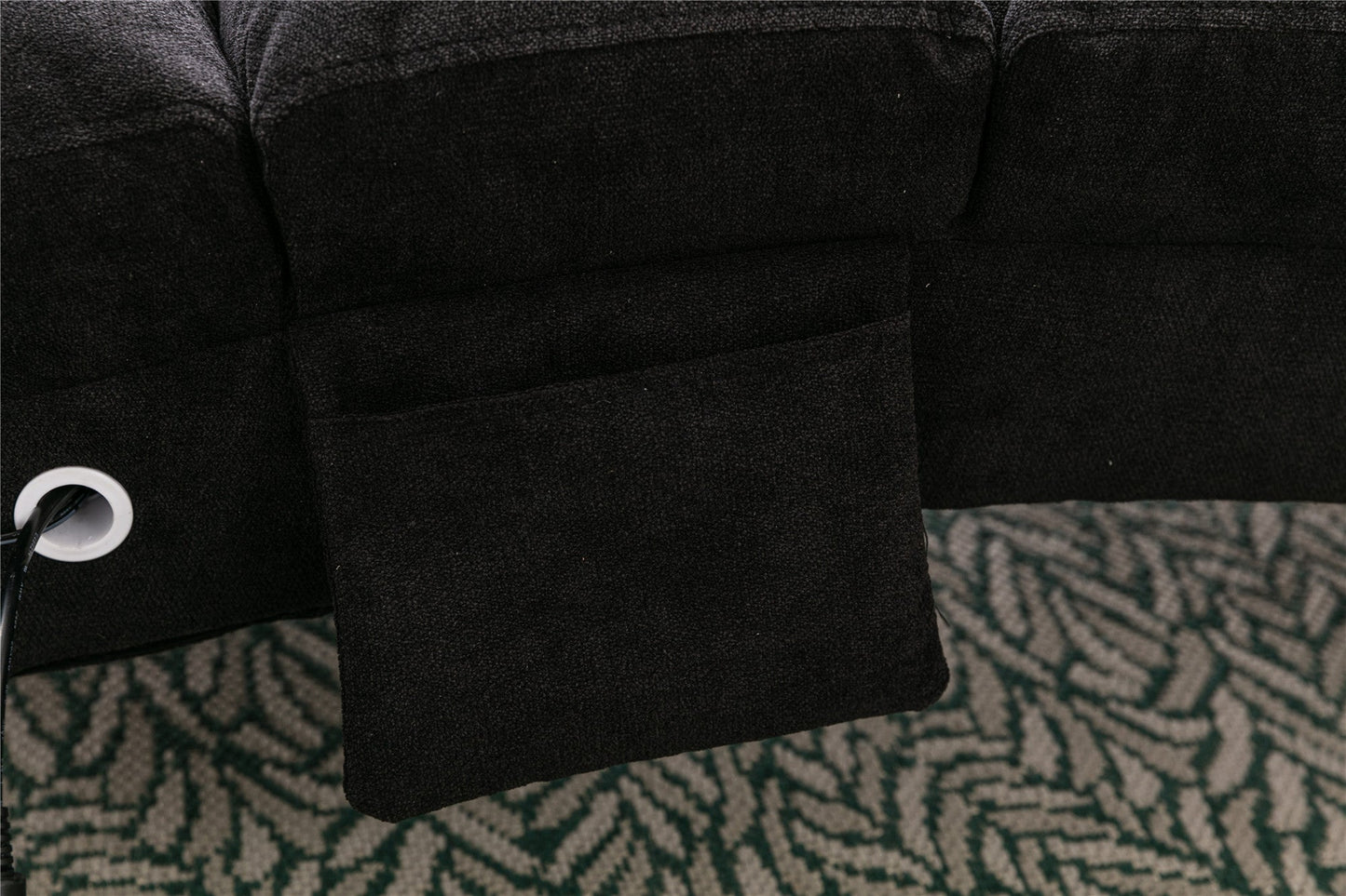 Luxury Upholstered Chaise Lounge, Vibration Relaxation, Fixed Back Recliner