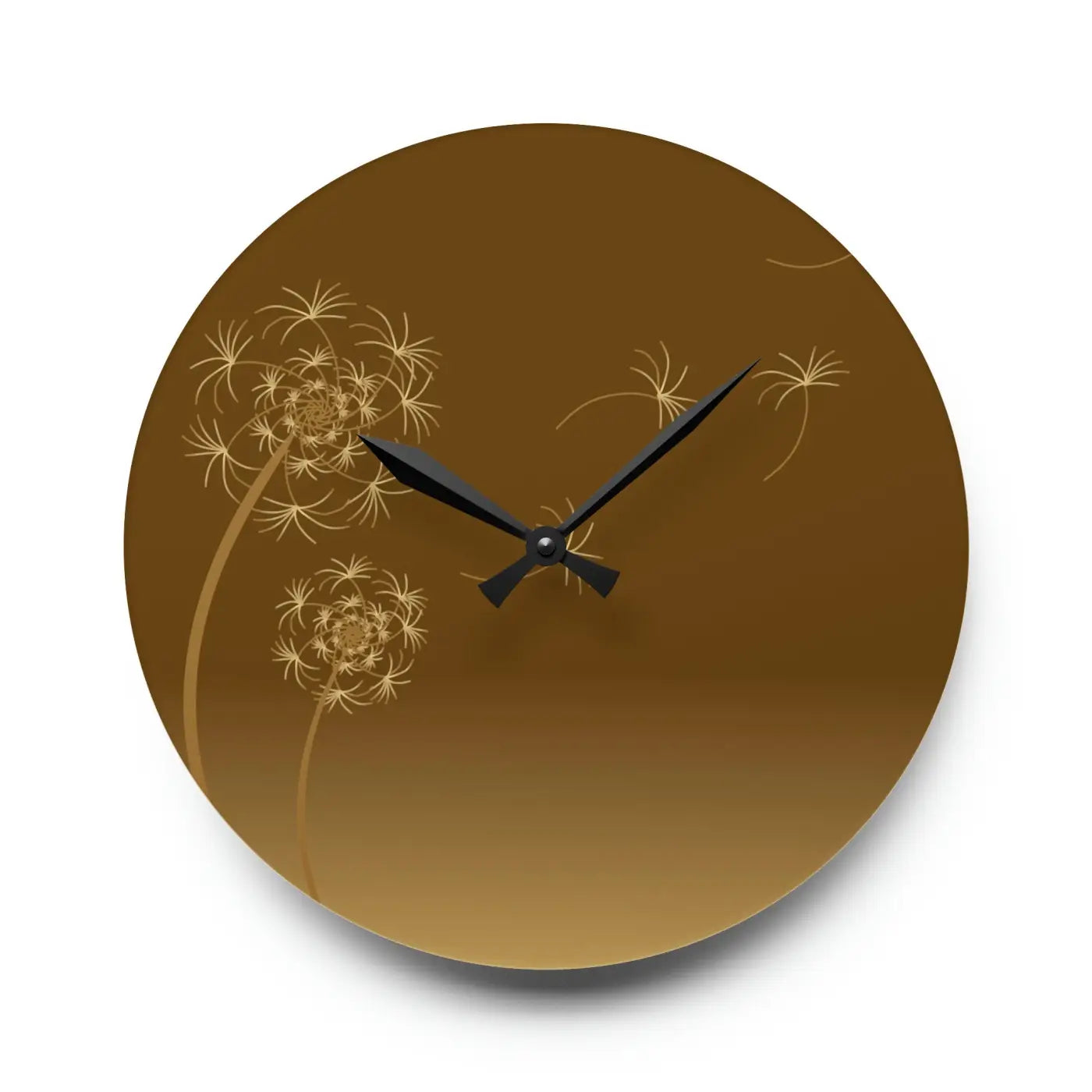 Modern Dandelions Dispersal Wall Clock Acrylic Decor - DipaliZ