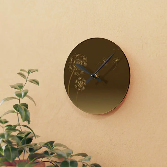 Modern Dandelions Dispersal Wall Clock Acrylic Decor - DipaliZ