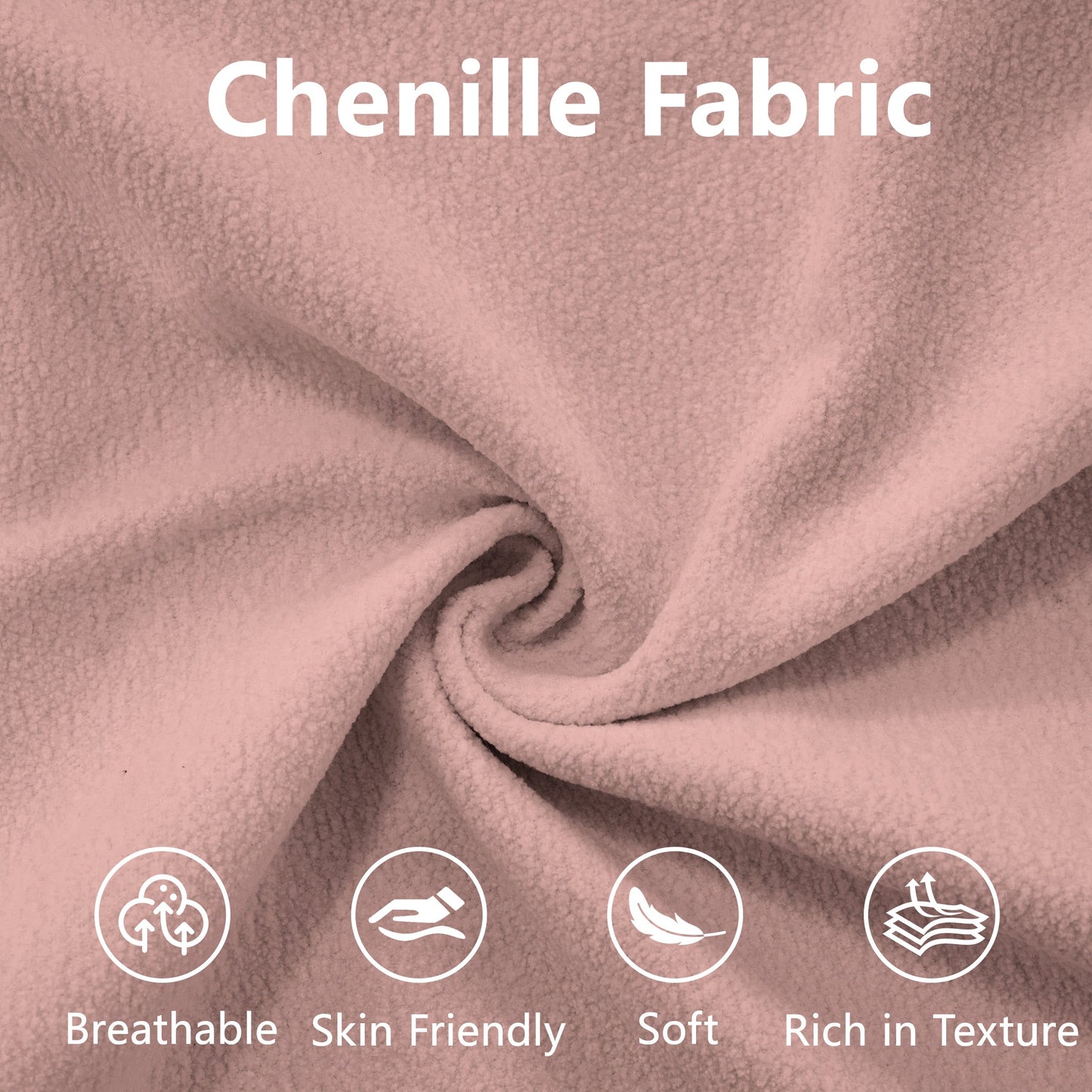 Sectional Sofa Cloud Curved Chenille Pink 2 Seat Convertible Ottoman