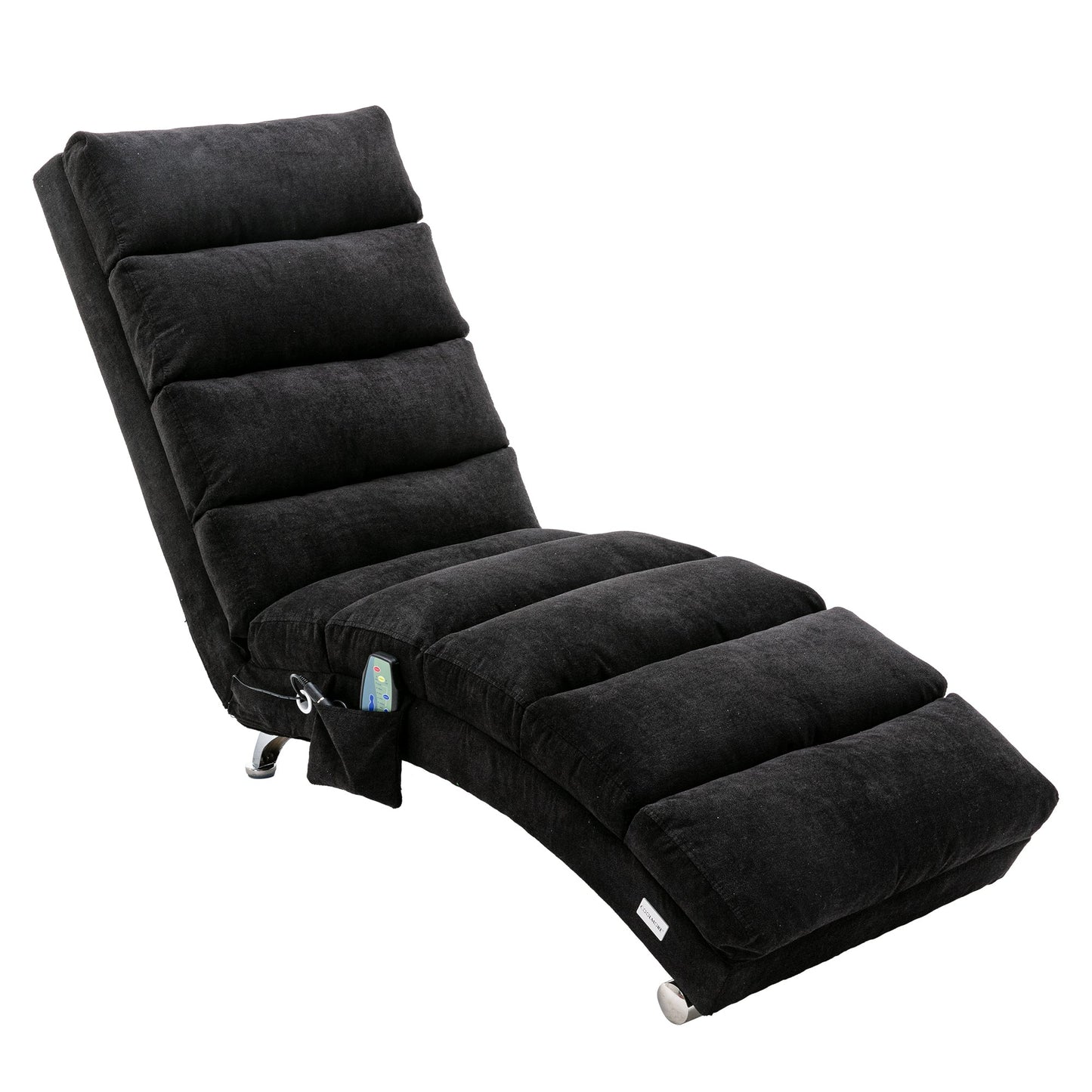 Luxury Upholstered Chaise Lounge, Vibration Relaxation, Fixed Back Recliner