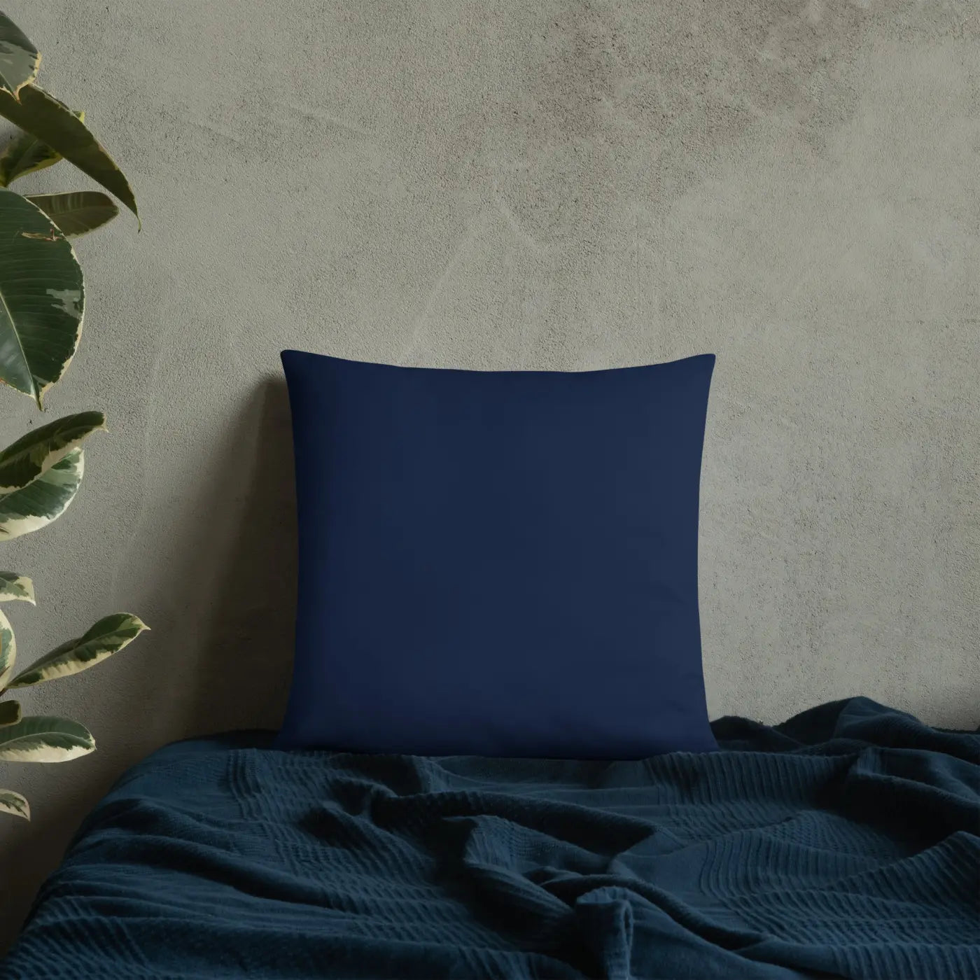 Navy Blue Throw Pillow - Lovely Floral Polyester - DipaliZ