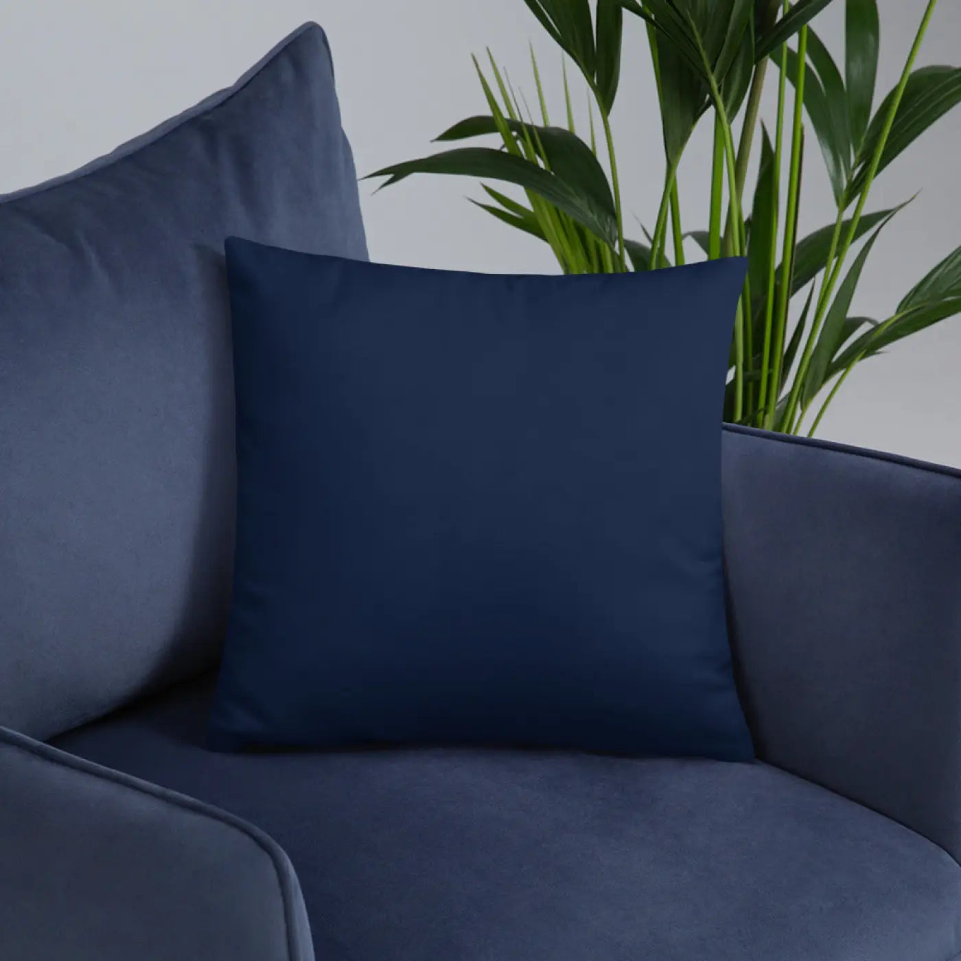 Navy Blue Throw Pillow - Lovely Floral Polyester - DipaliZ