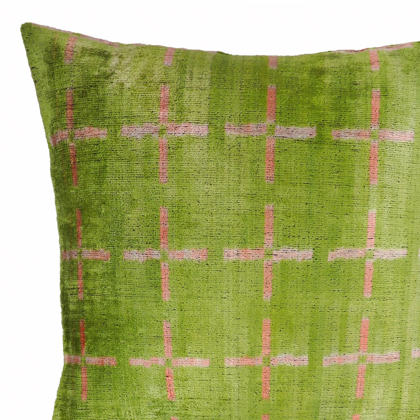 Positive Silk Velvet Ikat Pillow Cover 20 X 20