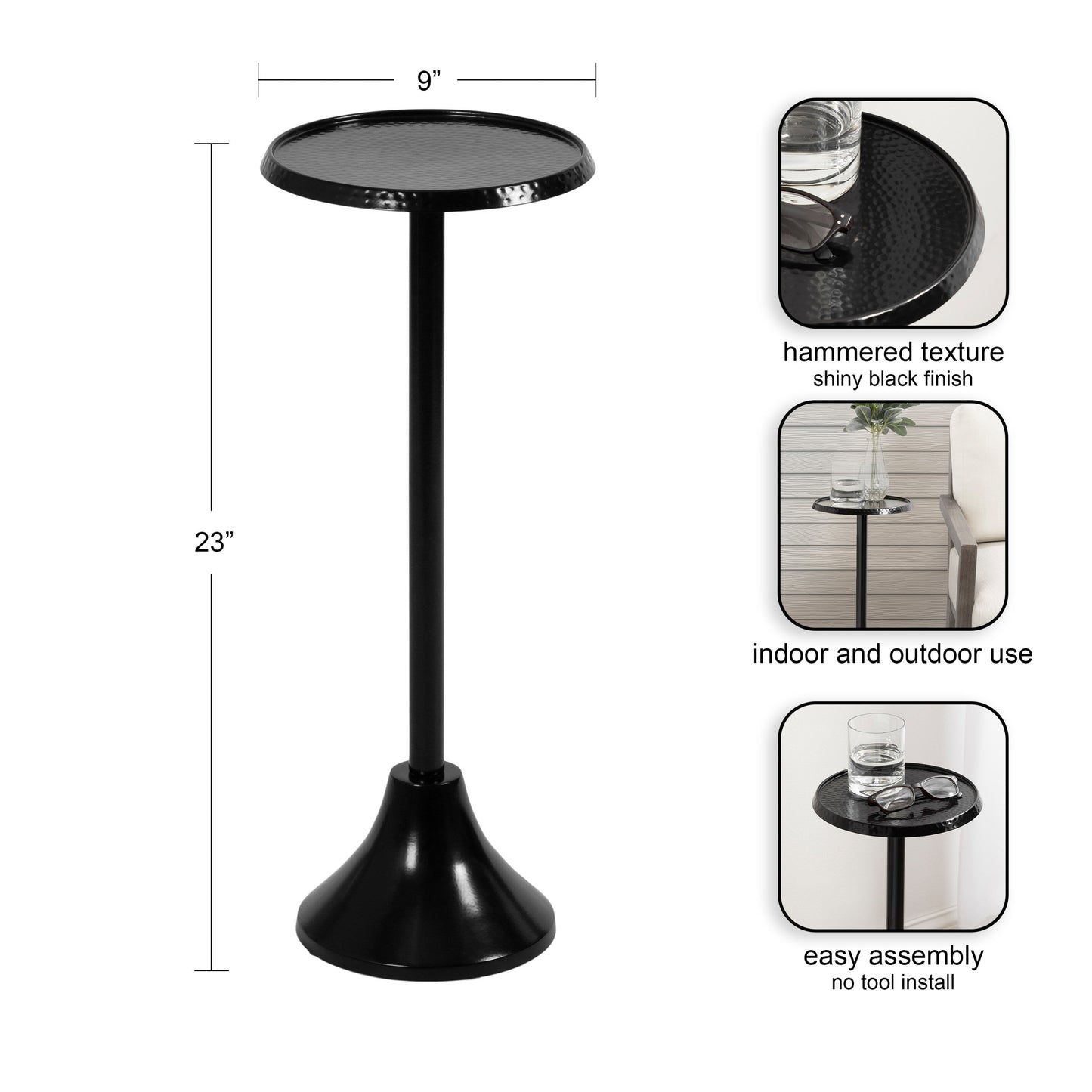 Sanzo Outdoor Metal Drink Table