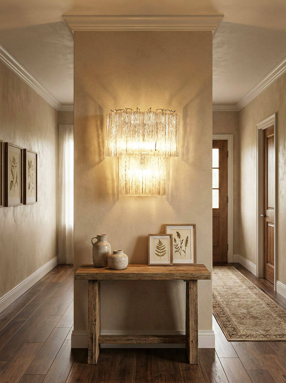 Star Shaped Transparent Glass Wall Lamp