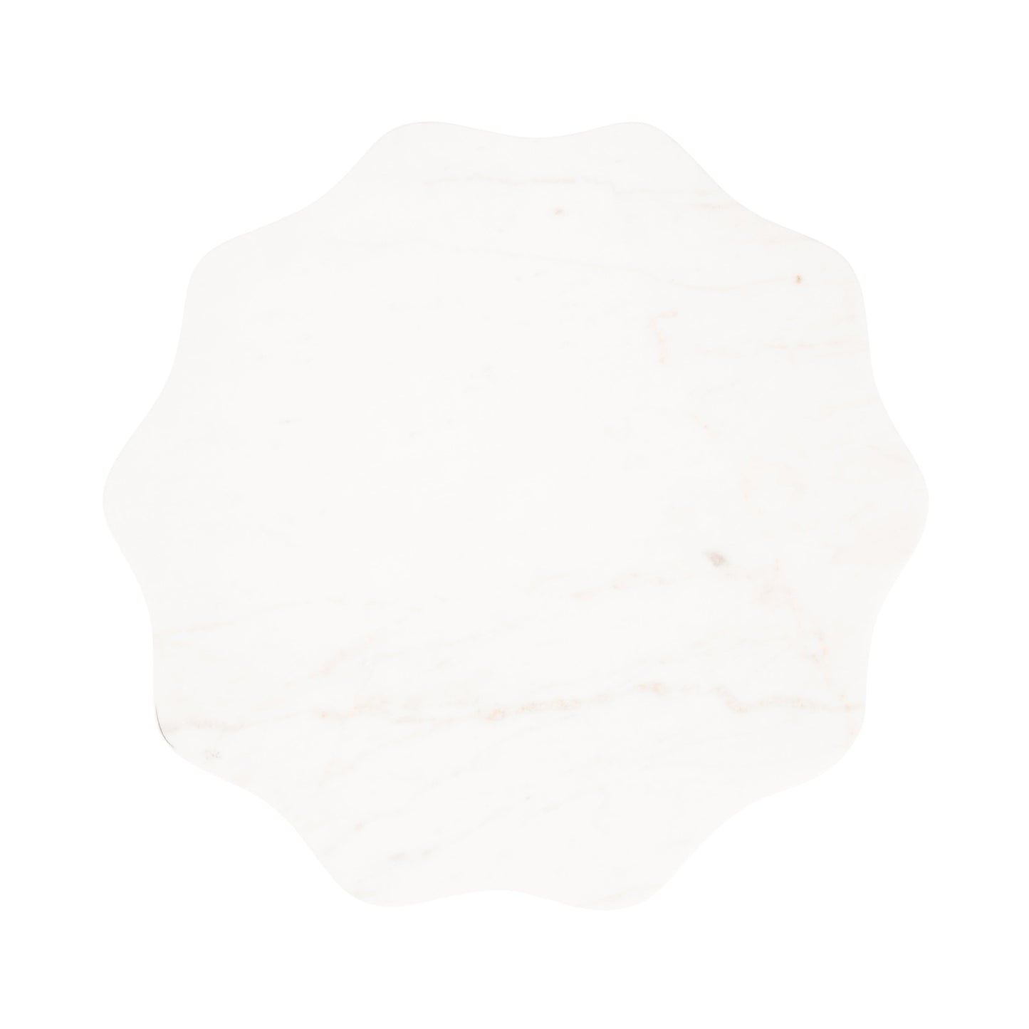 Sanzo Scalloped Marble and Metal Table