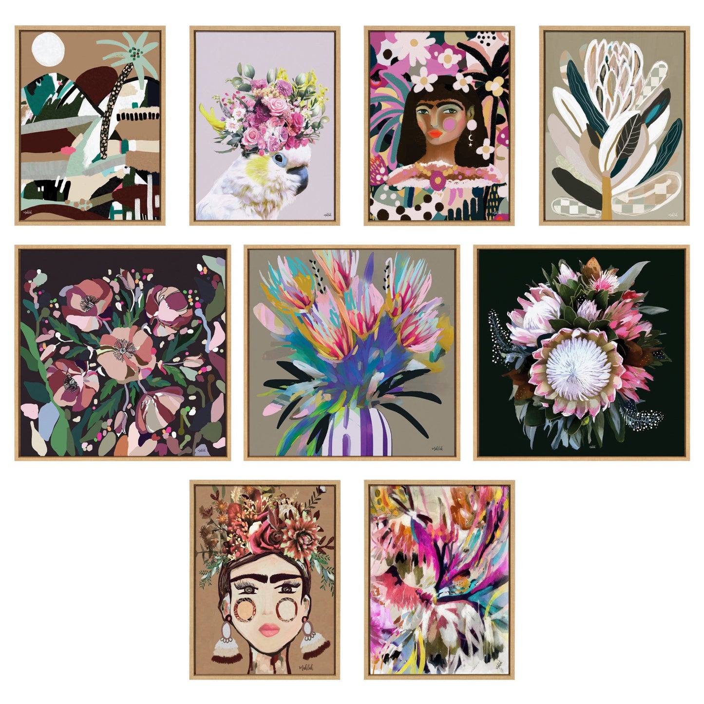Sylvie Beaded Amaze Left and Right Framed Canvas Art Set by Inkheart Designs