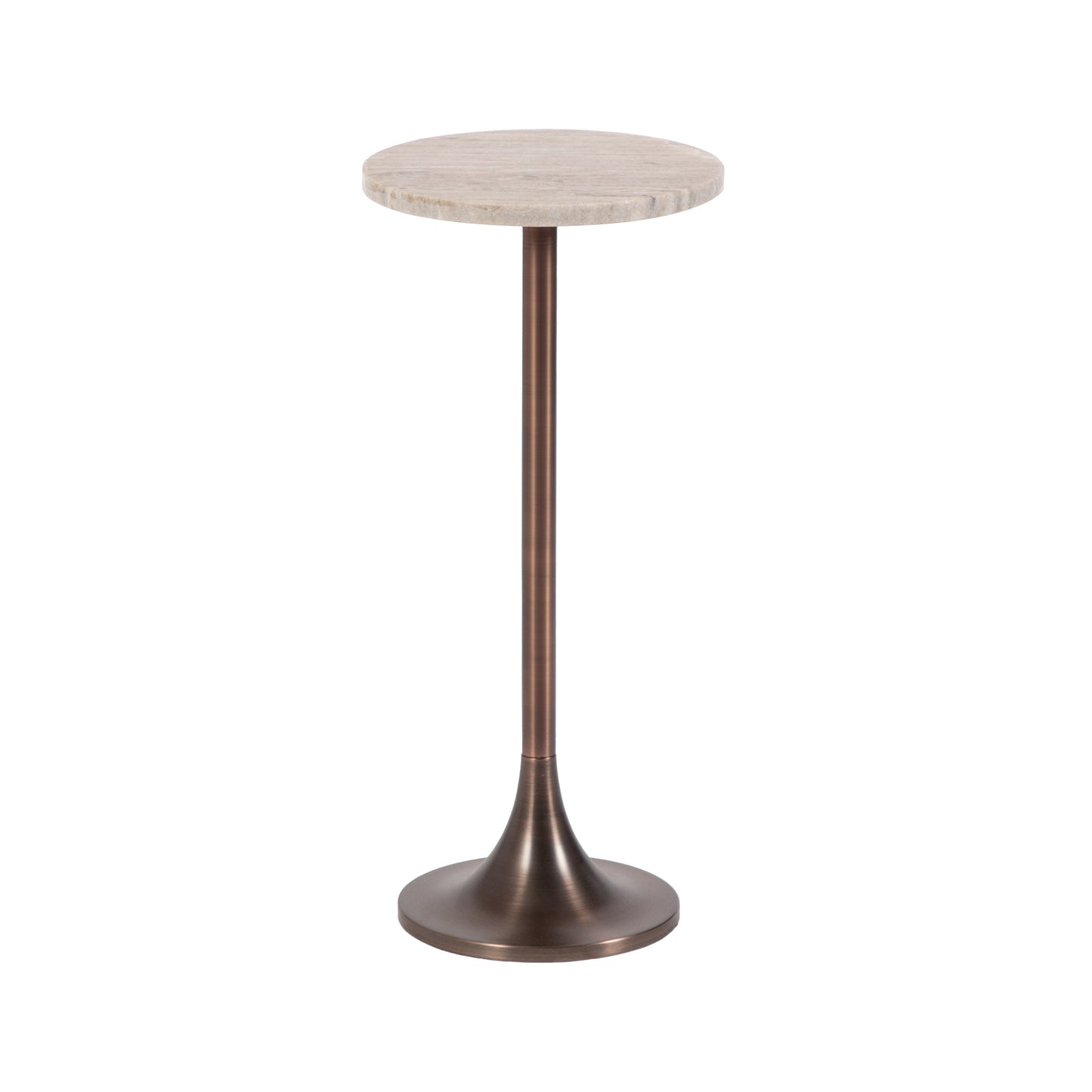 Baronet Round Marble and Metal Table
